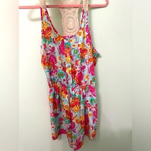Altard State Romper Sleeveless Crochet Trim Elastic Waist